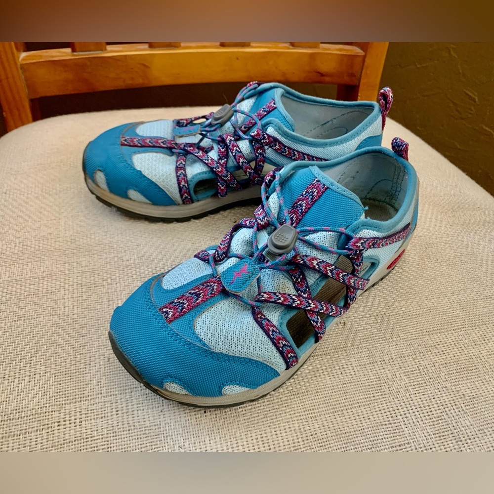 Kids Blue and Pink Outdoor Shoes